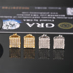 8mm Square Stud Earrings - Screw Back- Miles Jewellery