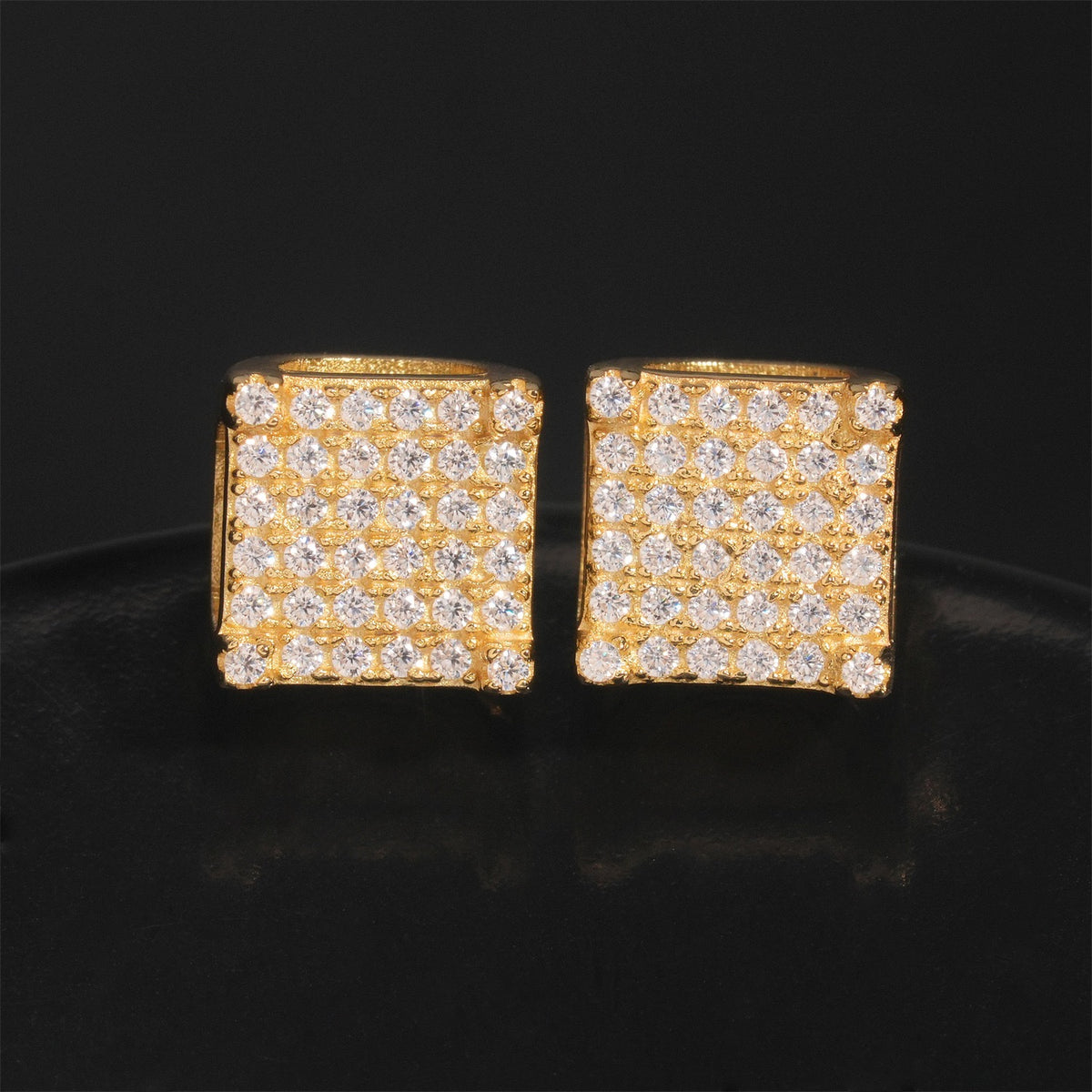 8mm Square Stud Earrings - Screw Back- Miles Jewellery