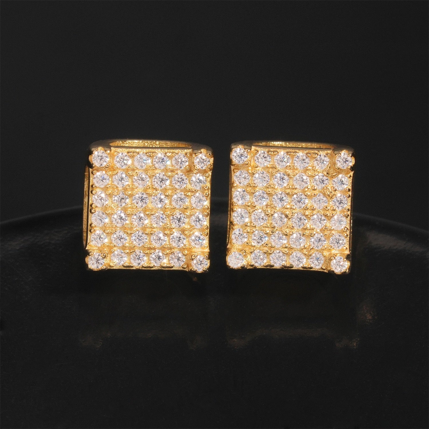 8mm Square Stud Earrings - Screw Back- Miles Jewellery