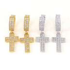 Moissanite Cross Drop Earrings- Miles Jewellery