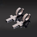 Moissanite Cross Drop Earrings- Miles Jewellery