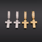 Moissanite Cross Drop Earrings- Miles Jewellery