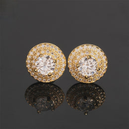 10mm Halo Moissanite Stud Earrings – Screw Back 925 Sterling Silver- Miles Jewellery
