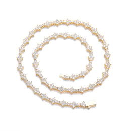 Star Tennis Chain Necklace – CZ Diamond Star Link Chain- Miles Jewellery
