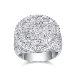Dome Moissanite Statement Ring - 22.5mm- Miles Jewellery