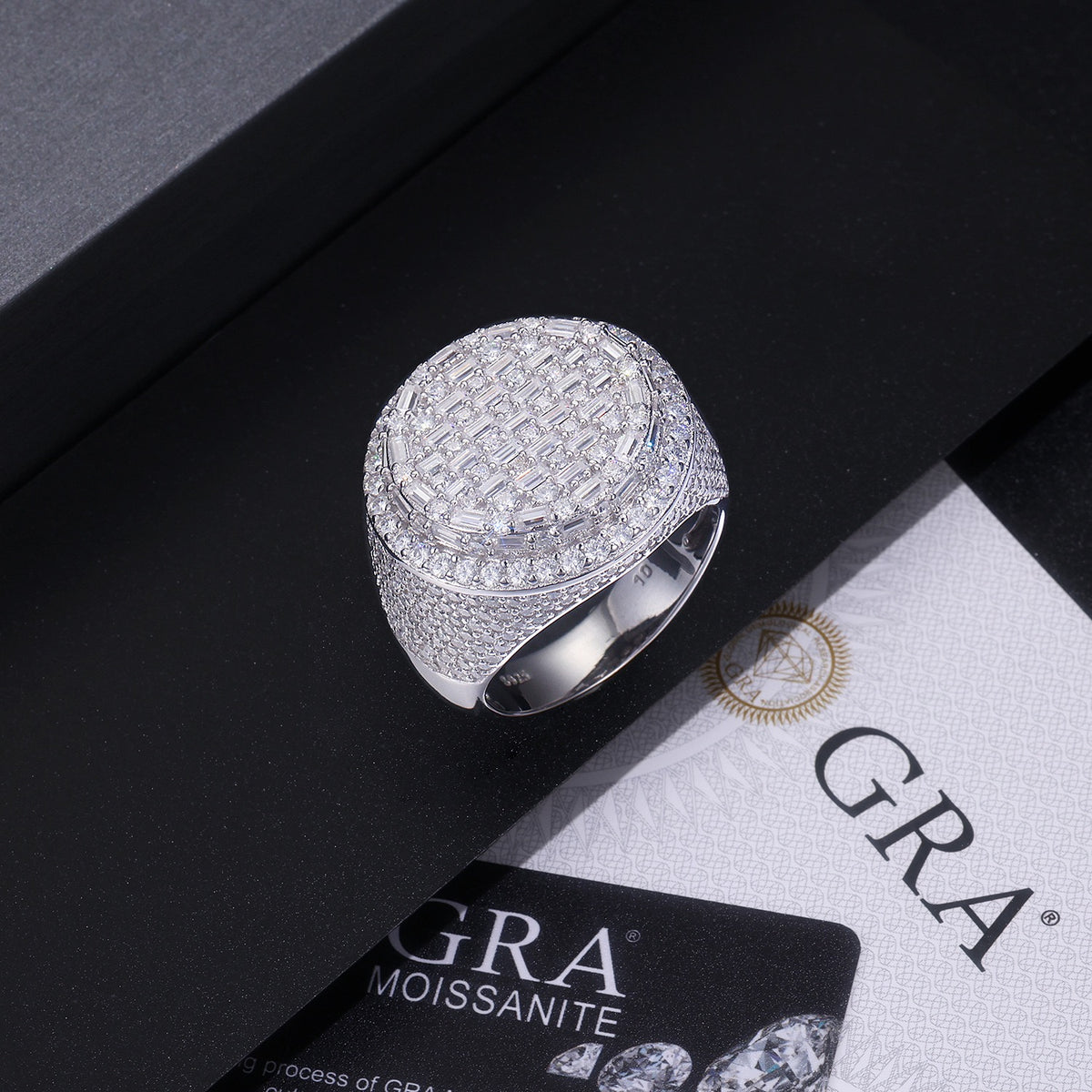 Dome Moissanite Statement Ring - 22.5mm- Miles Jewellery