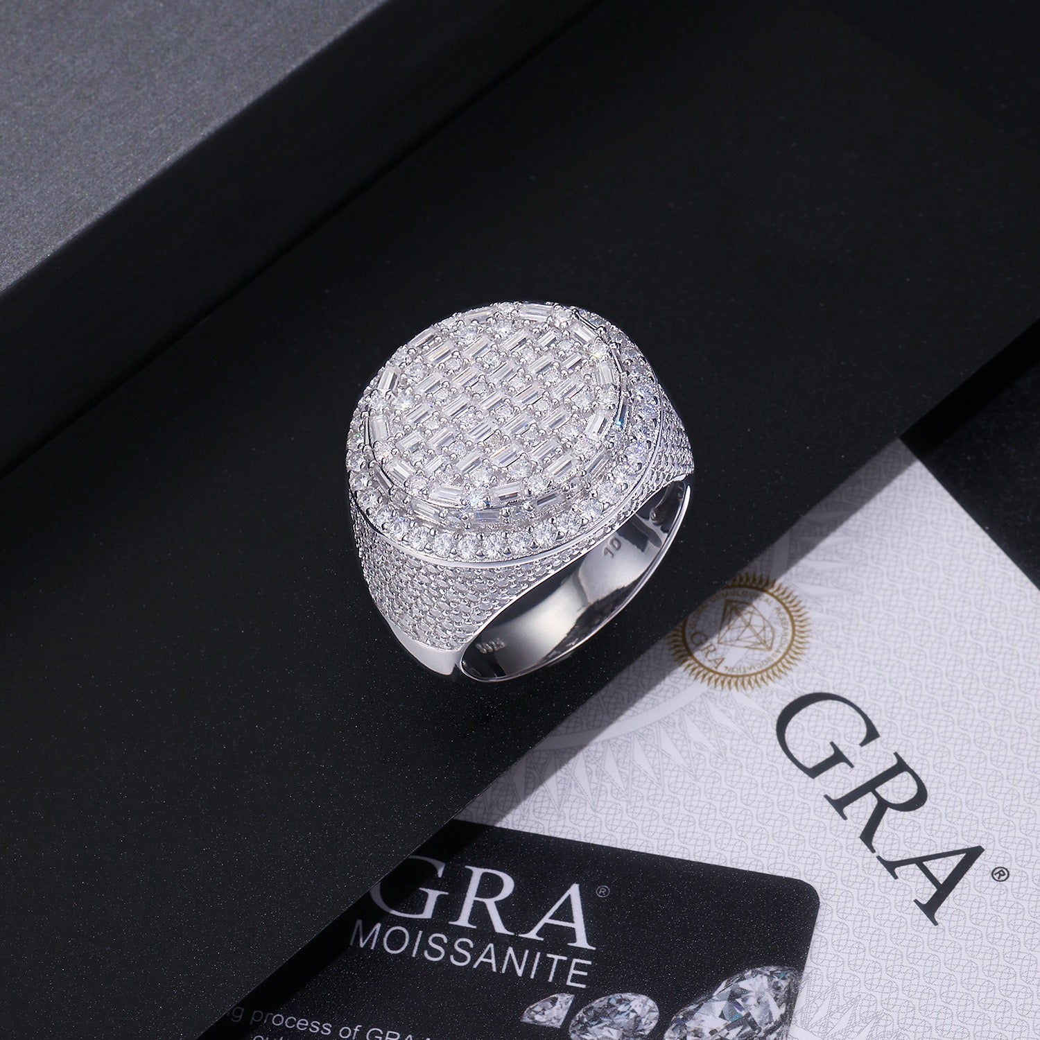 Dome Moissanite Statement Ring - 22.5mm- Miles Jewellery