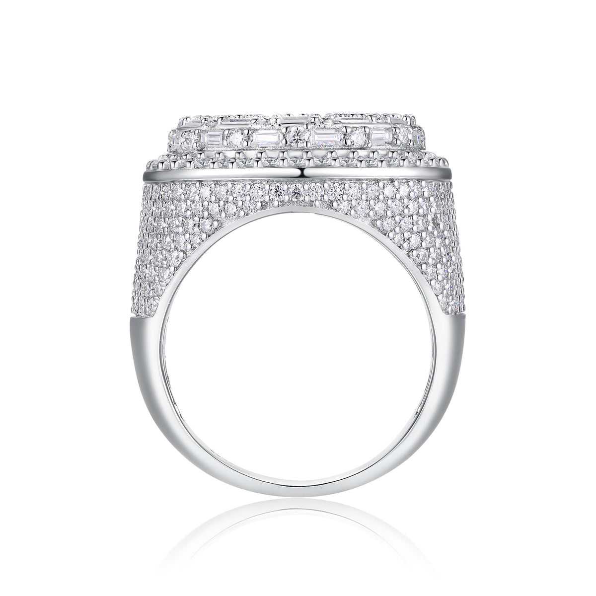 Dome Moissanite Statement Ring - 22.5mm- Miles Jewellery
