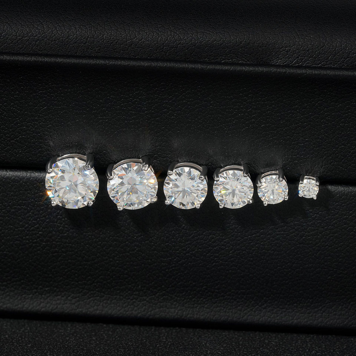 Certified VVS1 D Moissanite Stud Earrings – 925 Sterling Silver Earrings- Miles Jewellery
