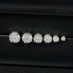 Certified VVS1 D Moissanite Stud Earrings – 925 Sterling Silver Earrings- Miles Jewellery