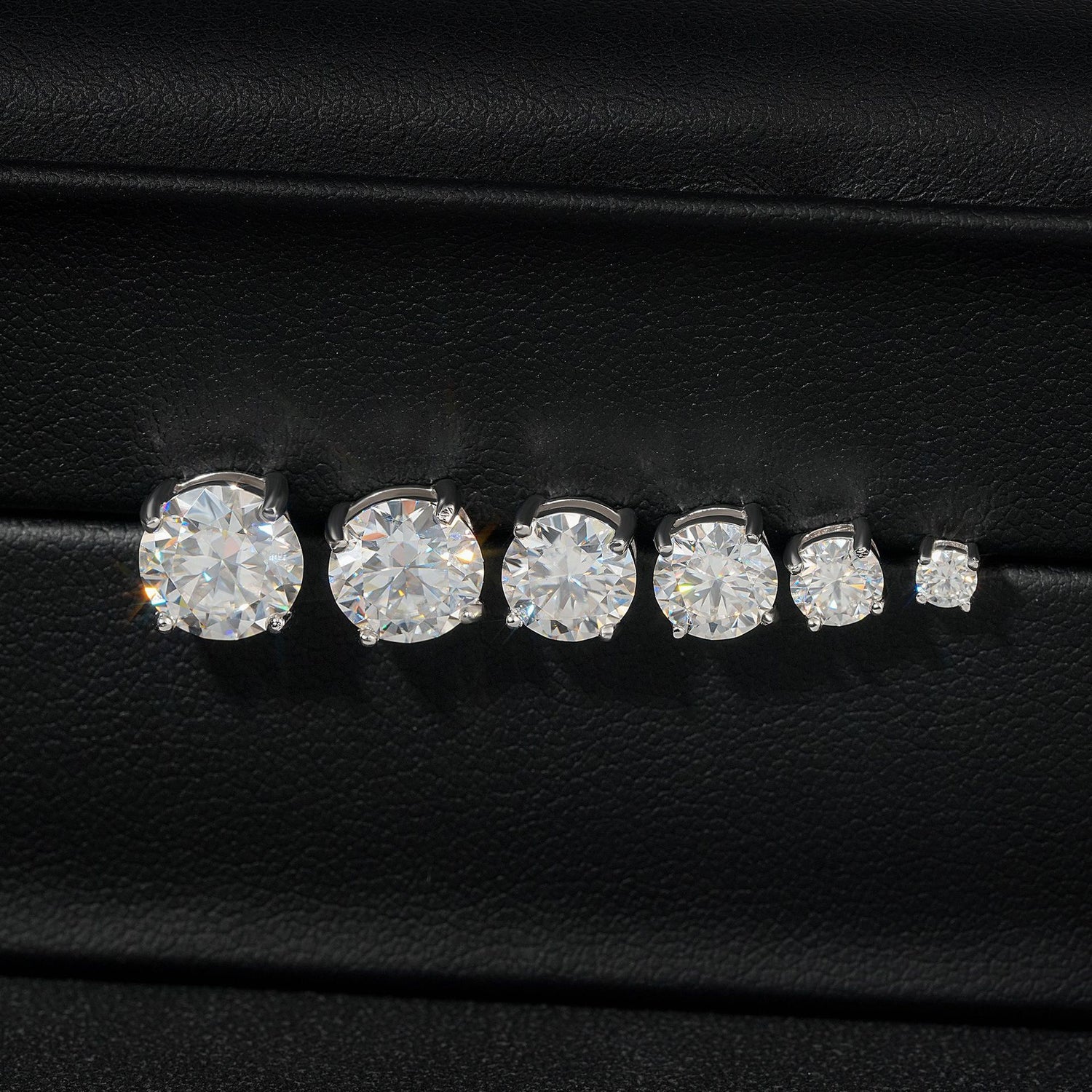 Certified VVS1 D Moissanite Stud Earrings – 925 Sterling Silver Earrings- Miles Jewellery
