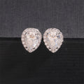 Pear Cut Moissanite Stud Earrings – Screw Back- Miles Jewellery
