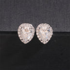 Pear Cut Moissanite Stud Earrings – Screw Back- Miles Jewellery