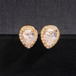 Pear Cut Moissanite Stud Earrings – Screw Back- Miles Jewellery