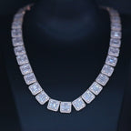 10mm Iced Out Square Link Necklace- Miles Jewellery