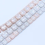 10mm Iced Out Square Link Necklace- Miles Jewellery