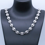 12mm Iced Coffee Bean Chain Necklace- Miles Jewellery