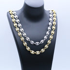 12mm Iced Coffee Bean Chain Necklace- Miles Jewellery