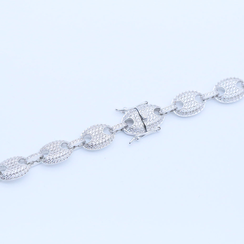 12mm Iced Coffee Bean Chain Necklace- Miles Jewellery