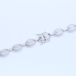 12mm Iced Coffee Bean Chain Necklace- Miles Jewellery