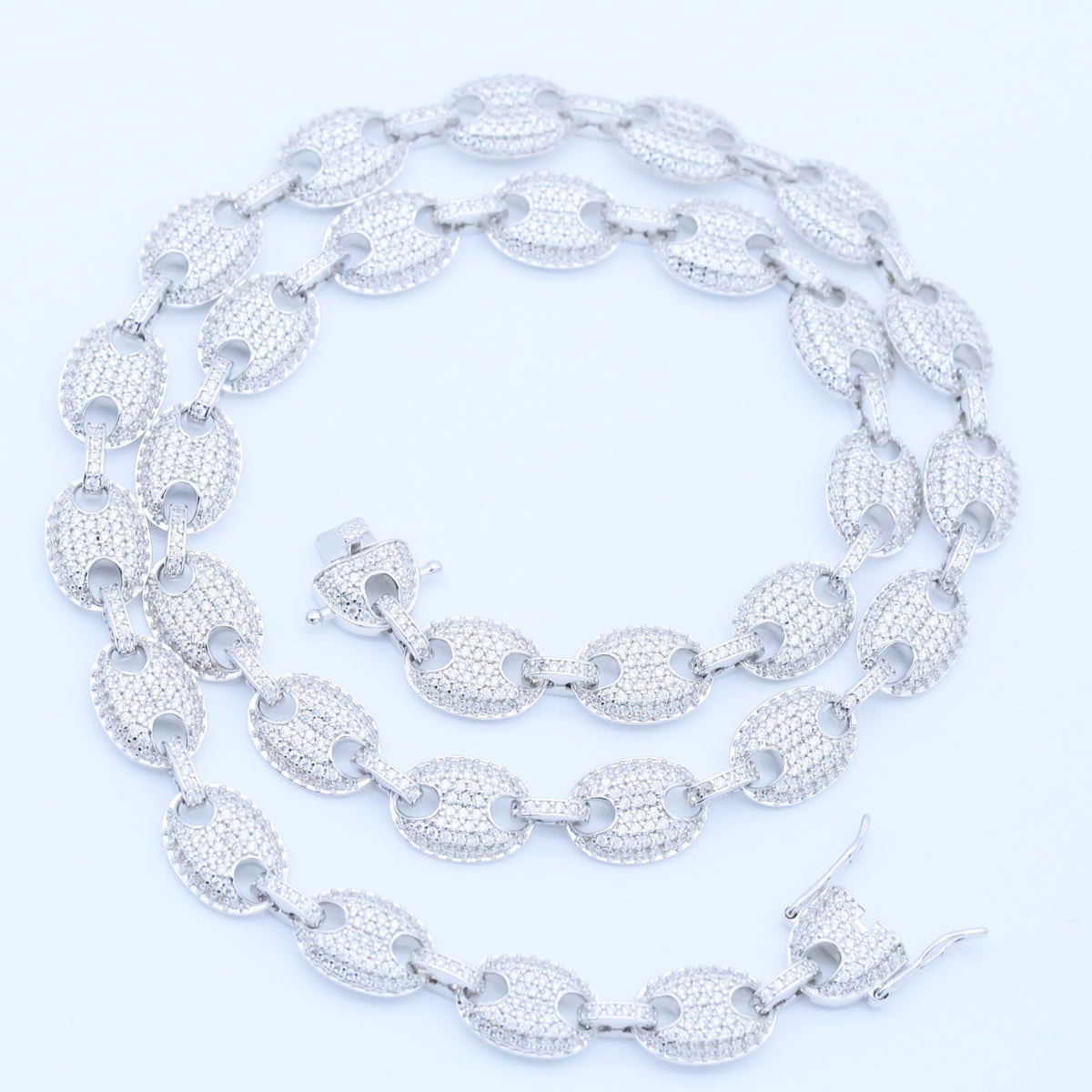 12mm Iced Coffee Bean Chain Necklace- Miles Jewellery