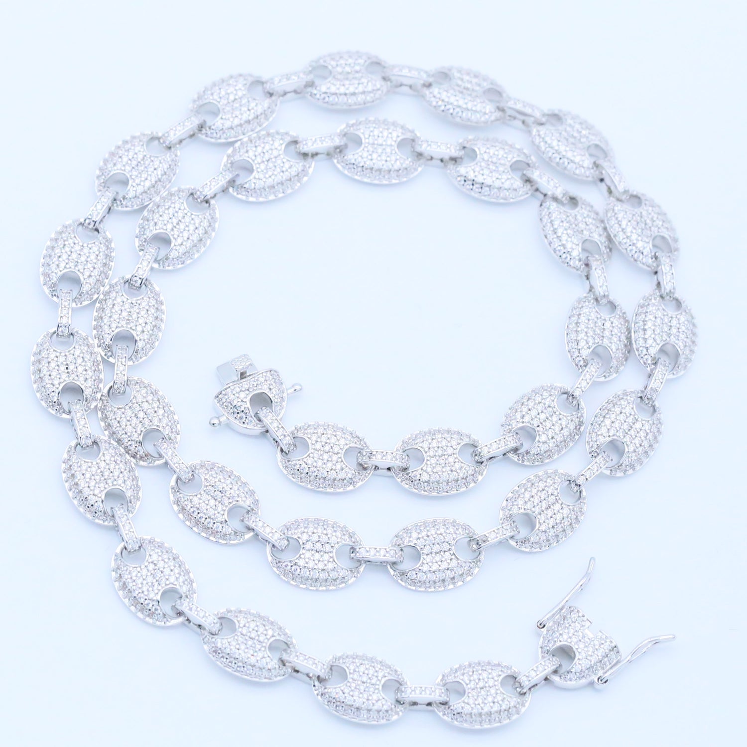 12mm Iced Coffee Bean Chain Necklace- Miles Jewellery