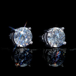 Round Cut VVS Moissanite Stud Earrings – 925 Sterling Silver - product image 26