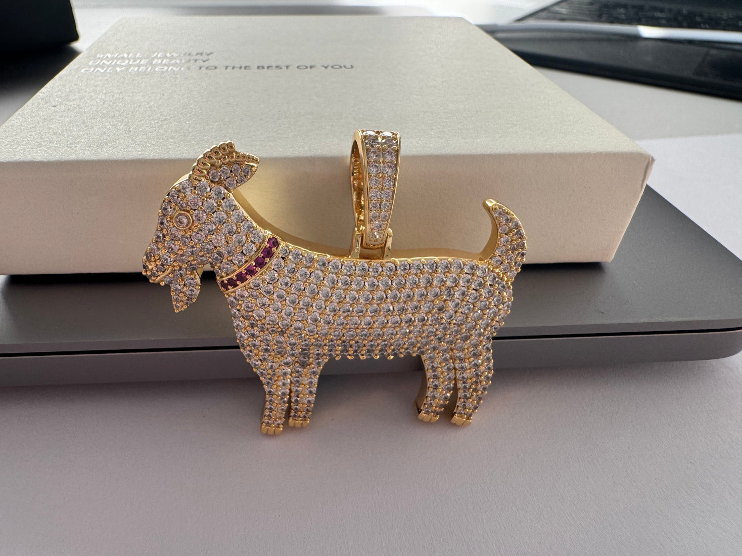 Iced Out GOAT Pendant – Hip Hop Jewelry- Miles Jewellery