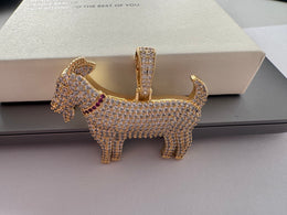 Iced Out GOAT Pendant – Hip Hop Jewelry- Miles Jewellery