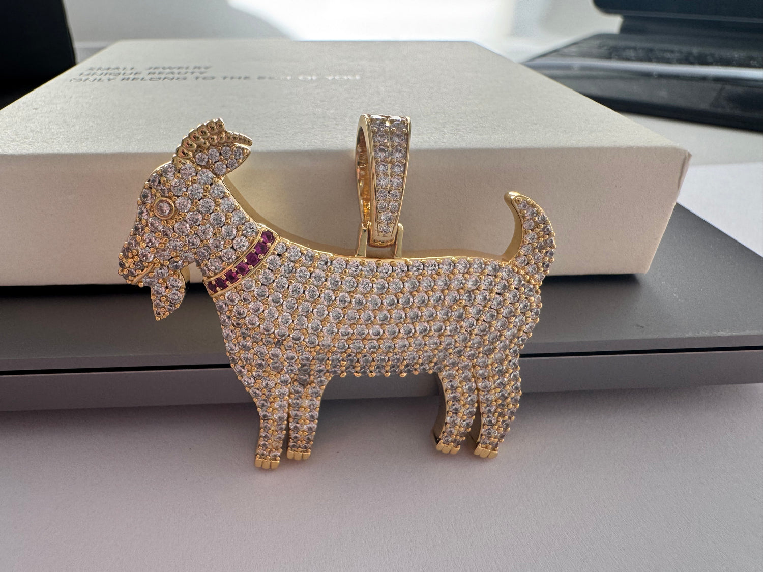 Iced Out GOAT Pendant – Hip Hop Jewelry- Miles Jewellery