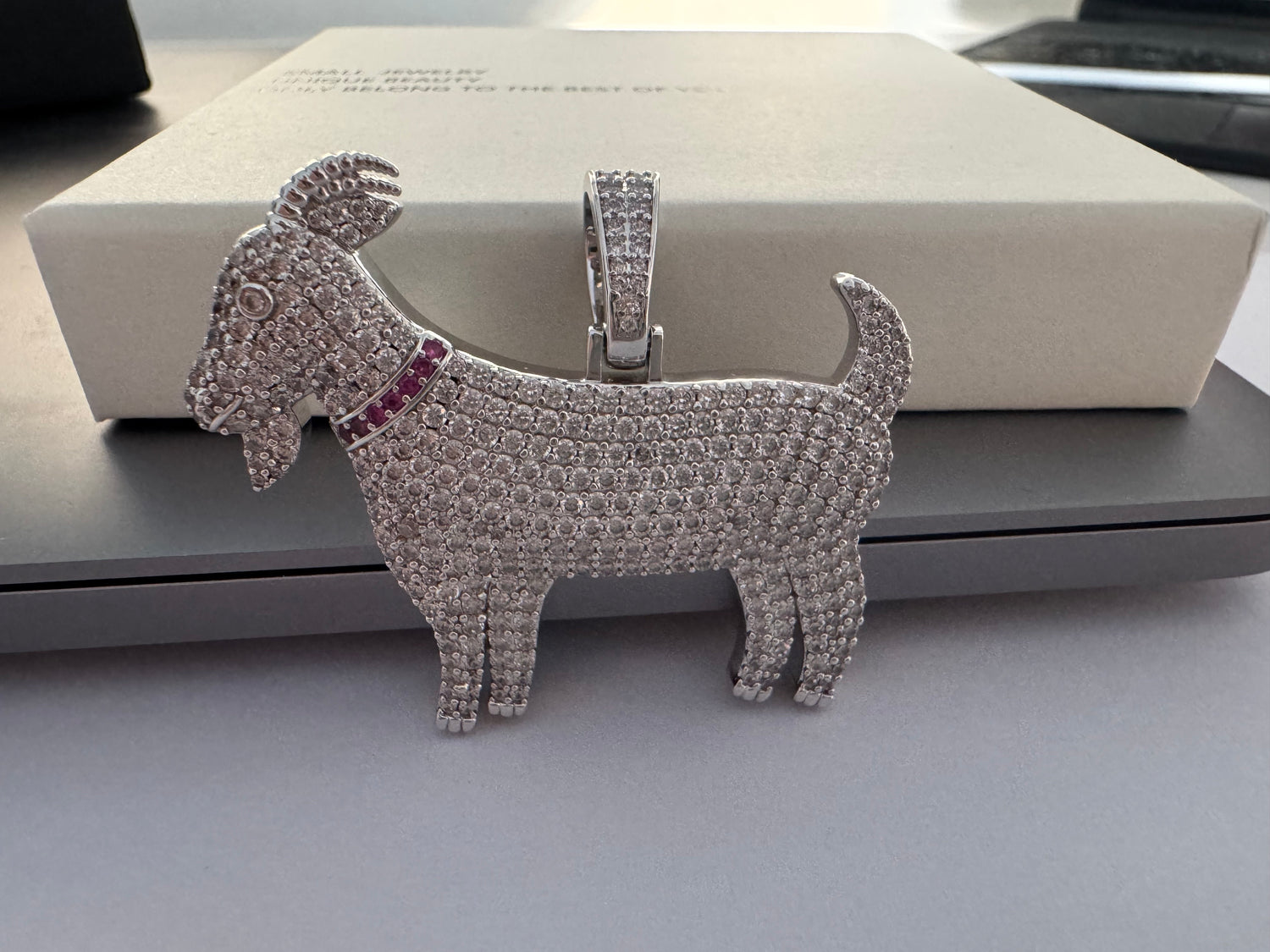 Iced Out GOAT Pendant – Hip Hop Jewelry- Miles Jewellery