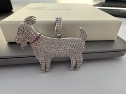 Iced Out GOAT Pendant – Hip Hop Jewelry- Miles Jewellery