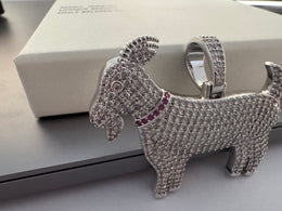 Iced Out GOAT Pendant – Hip Hop Jewelry- Miles Jewellery
