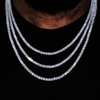 4mm Iced Tennis Chain Necklace- Miles Jewellery