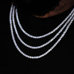 4mm Iced Tennis Chain Necklace- Miles Jewellery