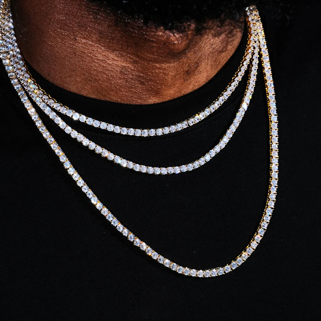4mm Iced Tennis Chain Necklace- Miles Jewellery