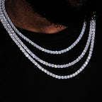 4mm Iced Tennis Chain Necklace- Miles Jewellery