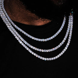 4mm Iced Tennis Chain Necklace- Miles Jewellery