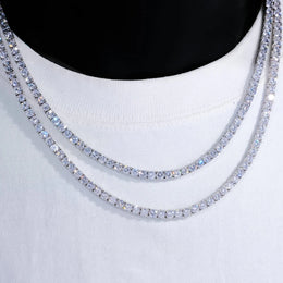 4mm Iced Tennis Chain Necklace- Miles Jewellery