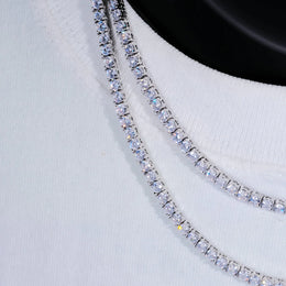 4mm Iced Tennis Chain Necklace- Miles Jewellery