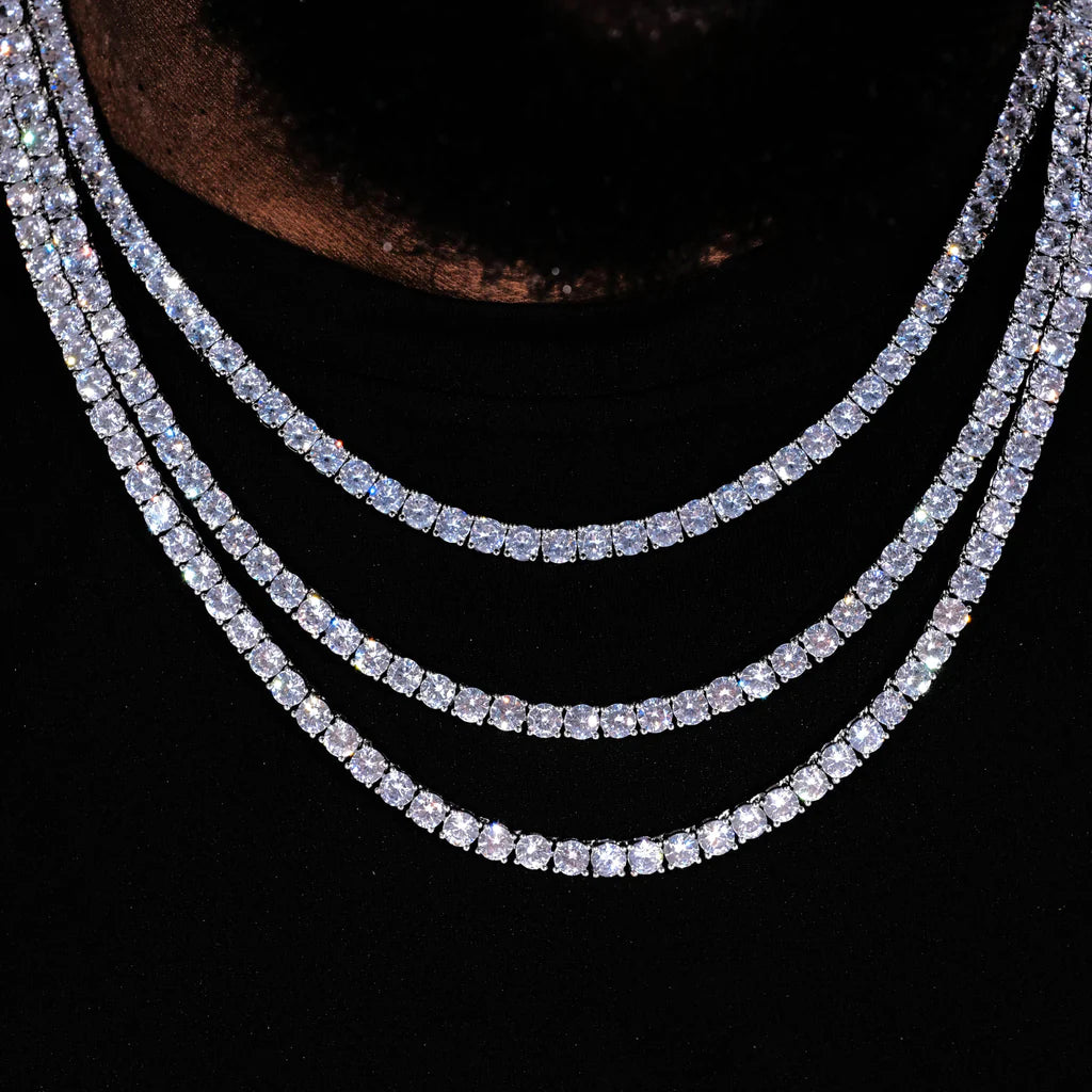 4mm Iced Tennis Chain Necklace- Miles Jewellery