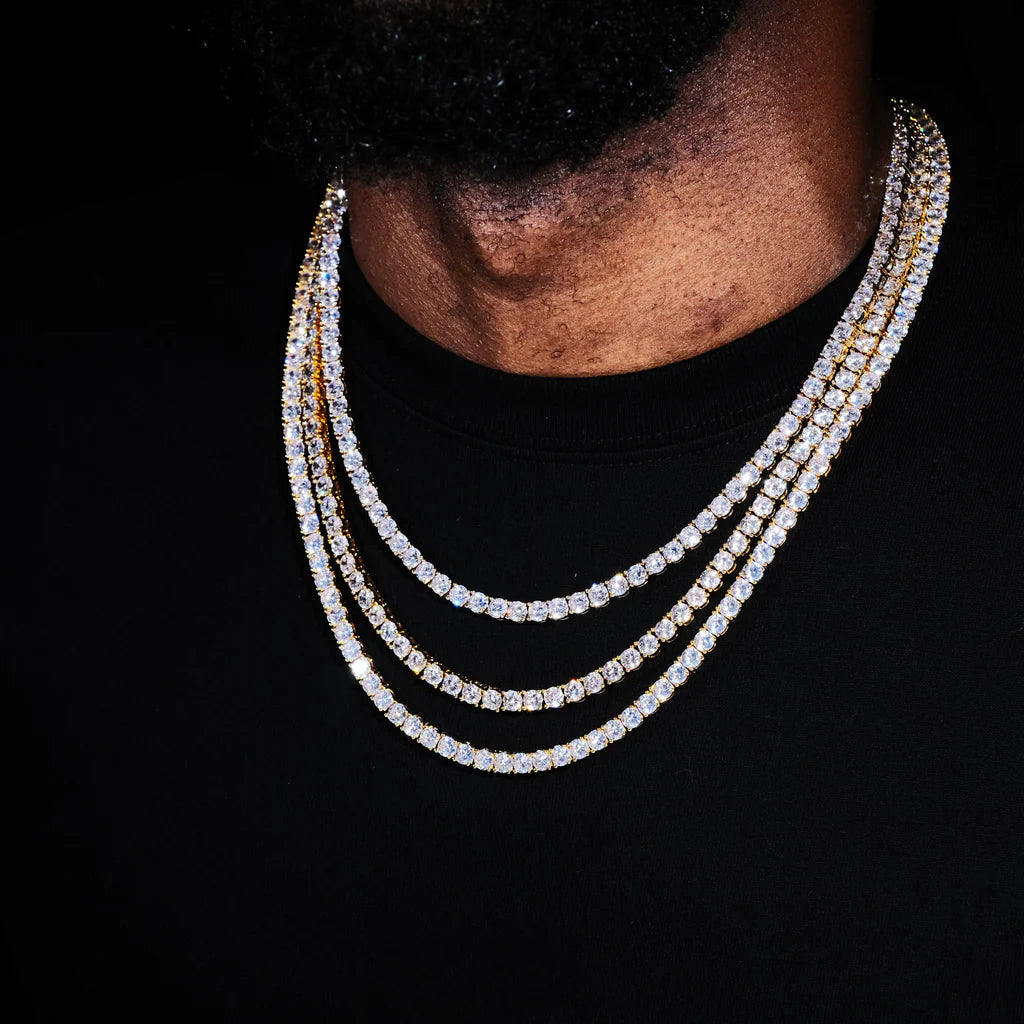 4mm Iced Tennis Chain Necklace- Miles Jewellery