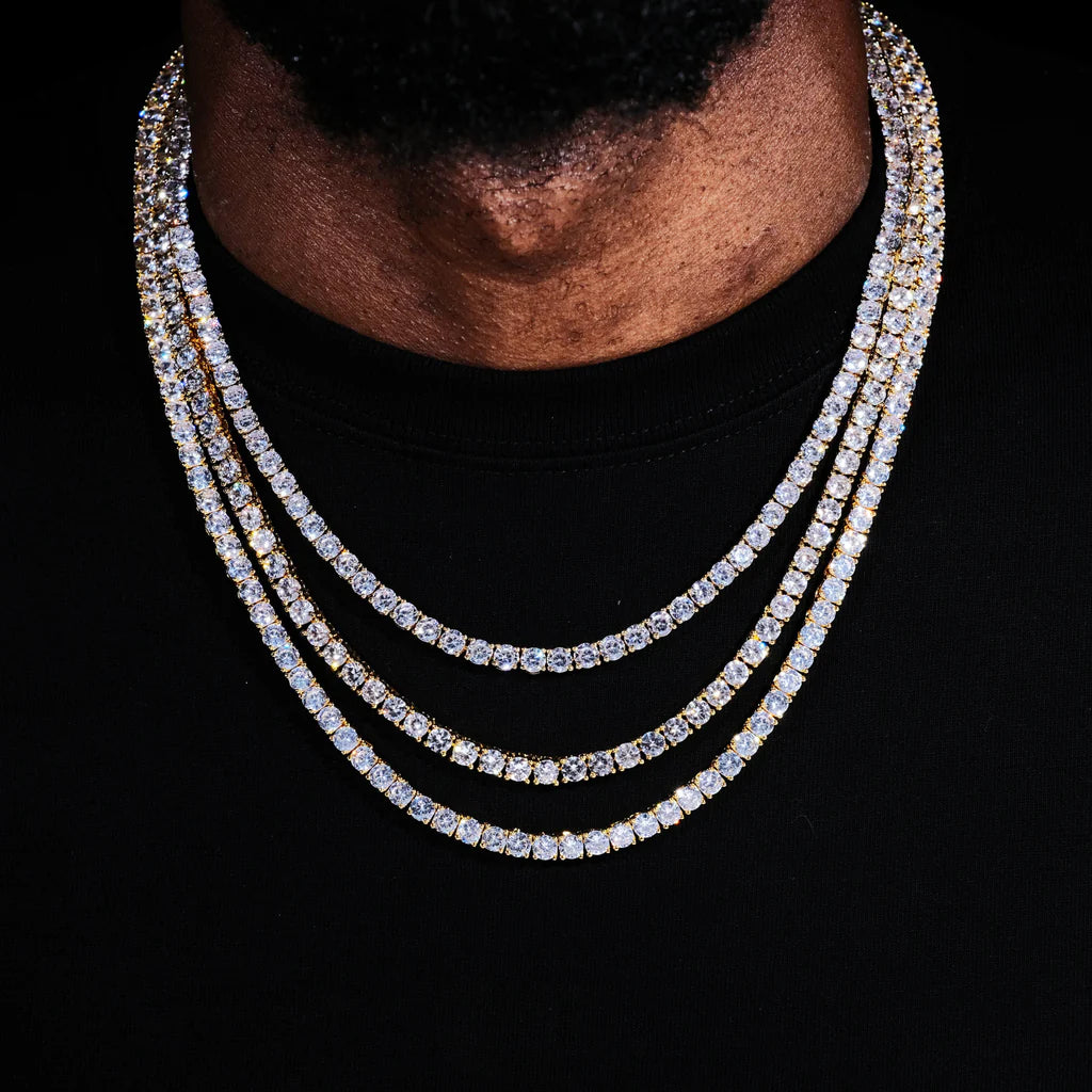 4mm Iced Tennis Chain Necklace- Miles Jewellery