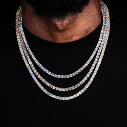 4mm Iced Tennis Chain Necklace- Miles Jewellery