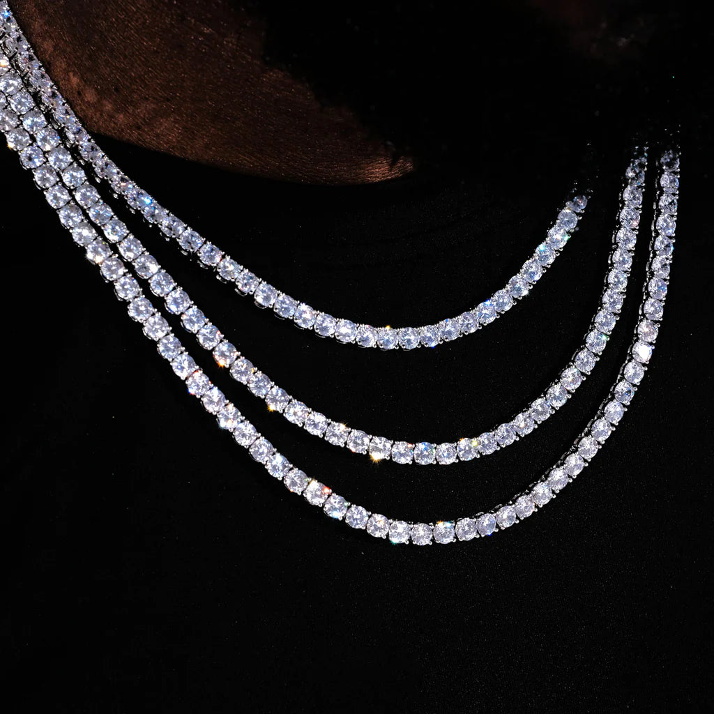4mm Iced Tennis Chain Necklace- Miles Jewellery