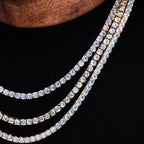 4mm Iced Tennis Chain Necklace- Miles Jewellery