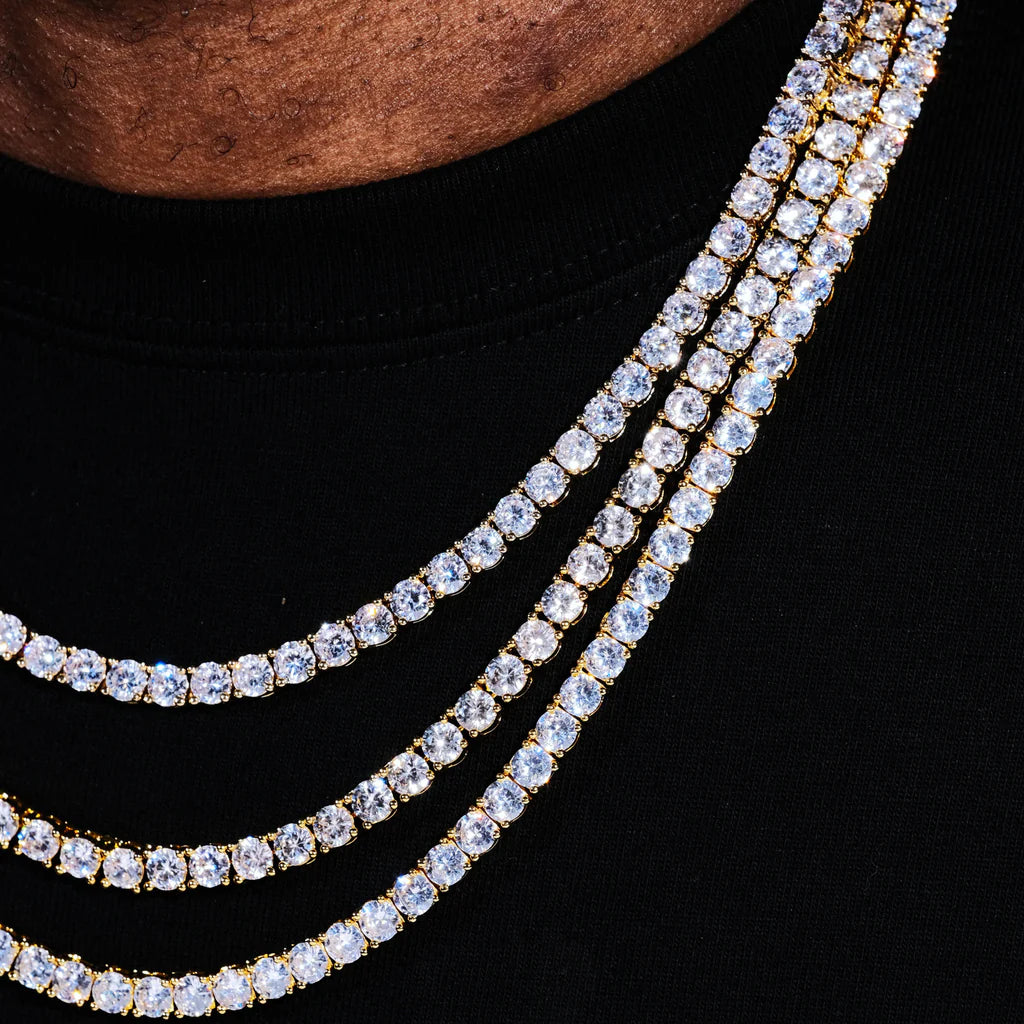 4mm Iced Tennis Chain Necklace- Miles Jewellery