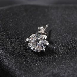 Dragon Claw Moissanite Stud Earrings – 925 Sterling Silver- Miles Jewellery