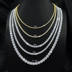 6.5mm VVS1 D Moissanite Tennis Chain – 925 Sterling Silver Necklace- Miles Jewellery