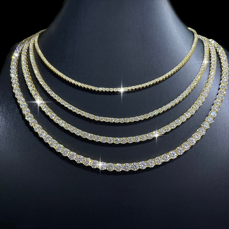 2-6mm Iced Tennis Chain Necklace- Miles Jewellery
